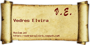 Vedres Elvira névjegykártya